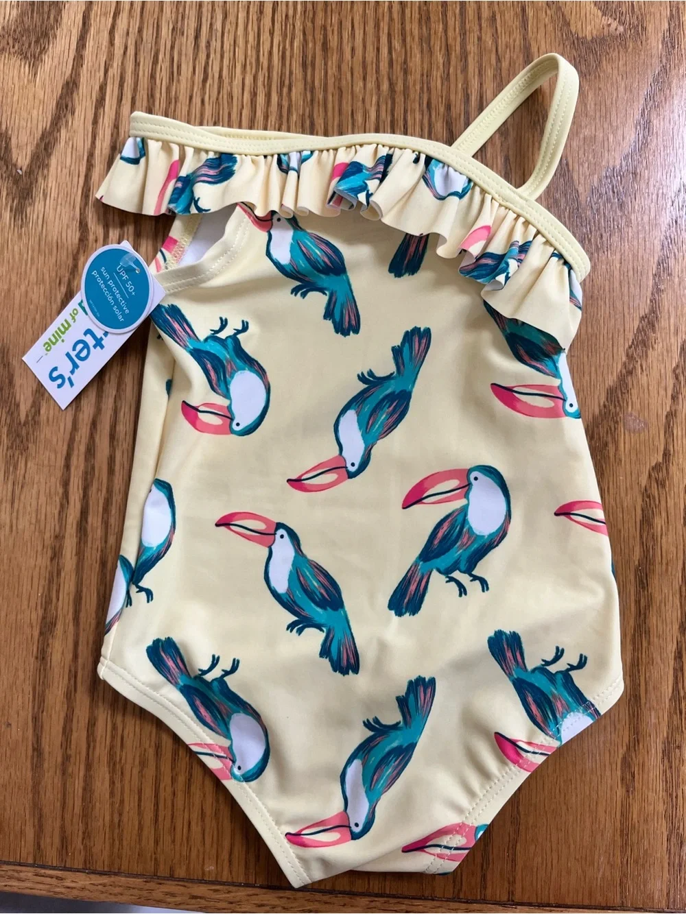 Carter's Yellow Toucan Ruffle-One Piece Swimsuit